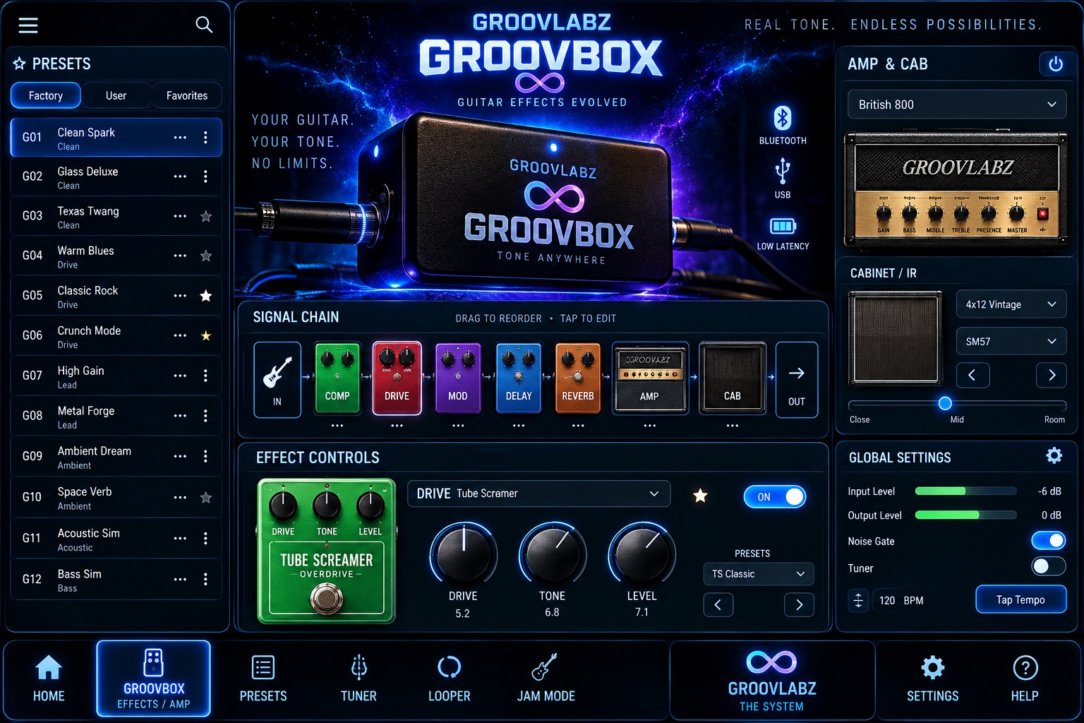 GroovBox interface