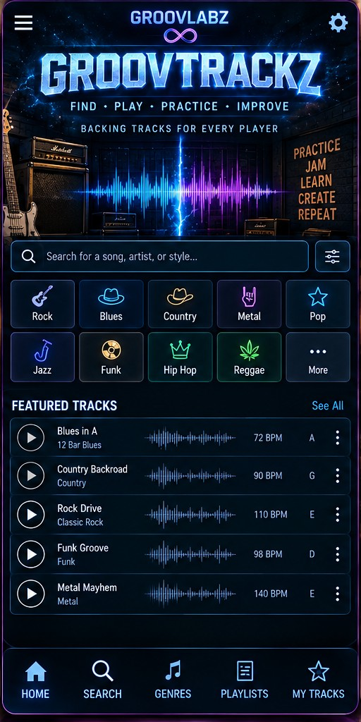 GroovTrackz interface
